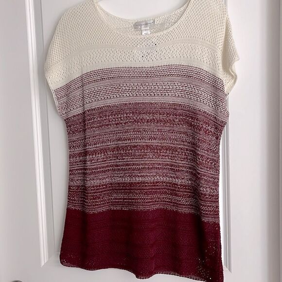Christopher & Banks Sweaters - Christopher and Banks Open Knit Mixed Stitch Sweater Perfect Any Season